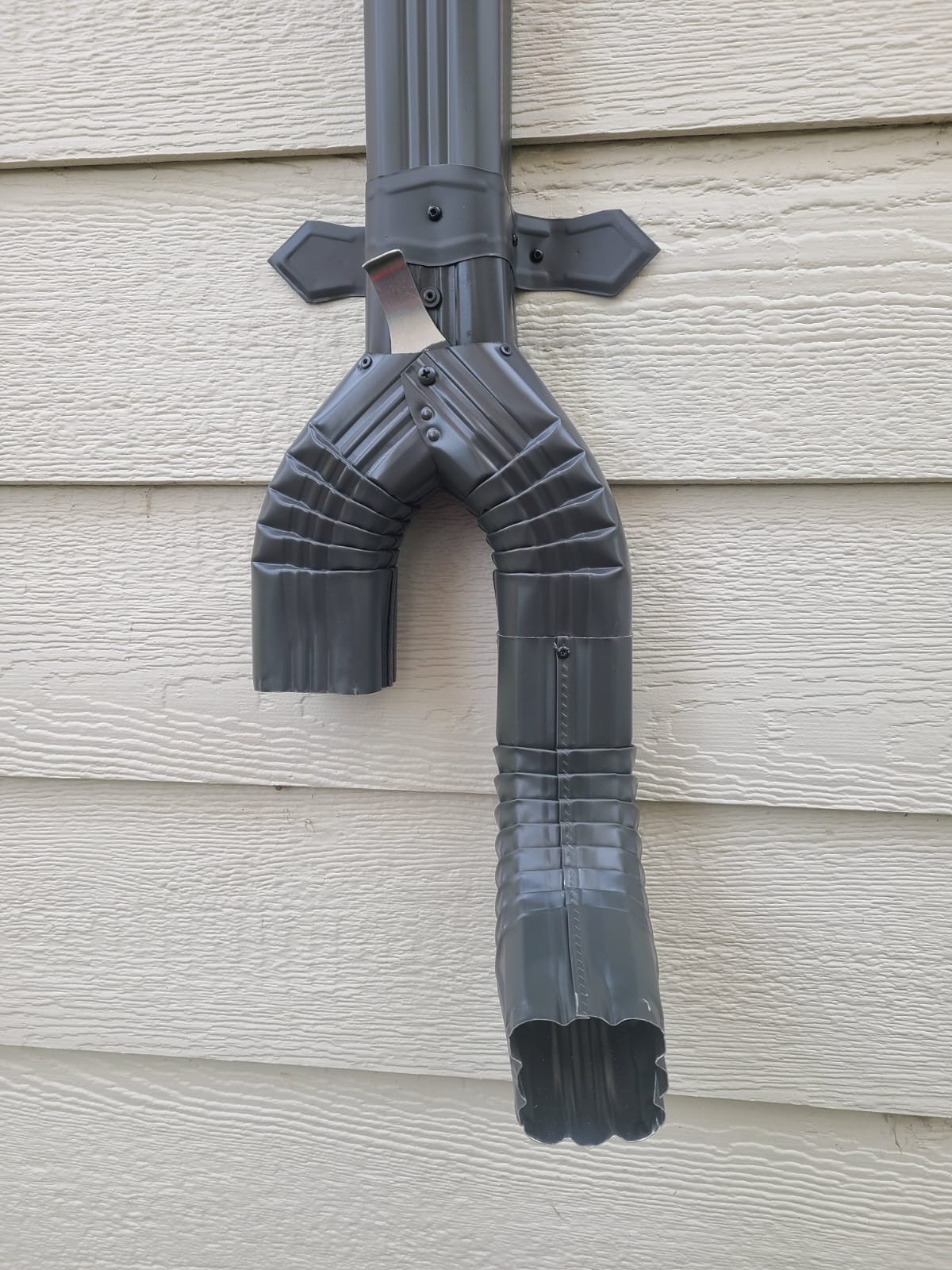 Custom downspout and Y-piece